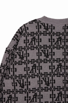 画像をギャラリービューアに読み込む, A.F ARTEFACT JACGUARD KNIT PULLOVER / RELAX FIT (BROWN x DARK BROWN)