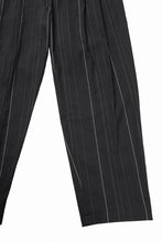 画像をギャラリービューアに読み込む, Hannibal. Wide Pleated Trousers / Homer 222. (BLACK CHALK STRIPED)