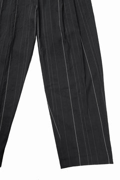 画像をギャラリービューアに読み込む, Hannibal. Wide Pleated Trousers / Homer 222. (BLACK CHALK STRIPED)