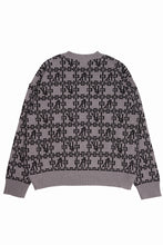 画像をギャラリービューアに読み込む, A.F ARTEFACT JACGUARD KNIT PULLOVER / RELAX FIT (BROWN x DARK BROWN)