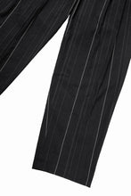画像をギャラリービューアに読み込む, Hannibal. Wide Pleated Trousers / Homer 222. (BLACK CHALK STRIPED)
