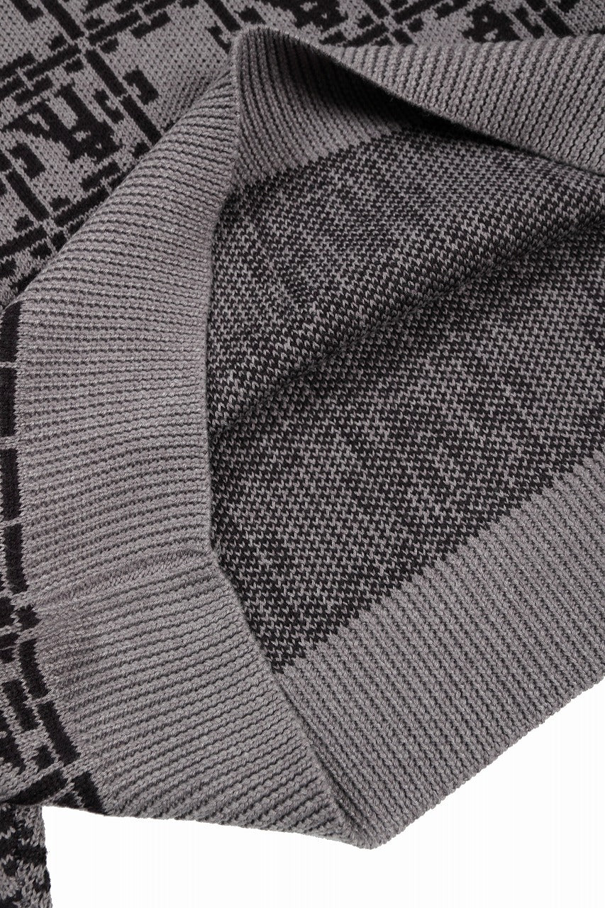 画像をギャラリービューアに読み込む, A.F ARTEFACT JACGUARD KNIT PULLOVER / RELAX FIT (BROWN x DARK BROWN)