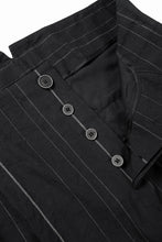 画像をギャラリービューアに読み込む, Hannibal. Wide Pleated Trousers / Homer 222. (BLACK CHALK STRIPED)