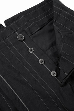 画像をギャラリービューアに読み込む, Hannibal. Wide Pleated Trousers / Homer 222. (BLACK CHALK STRIPED)