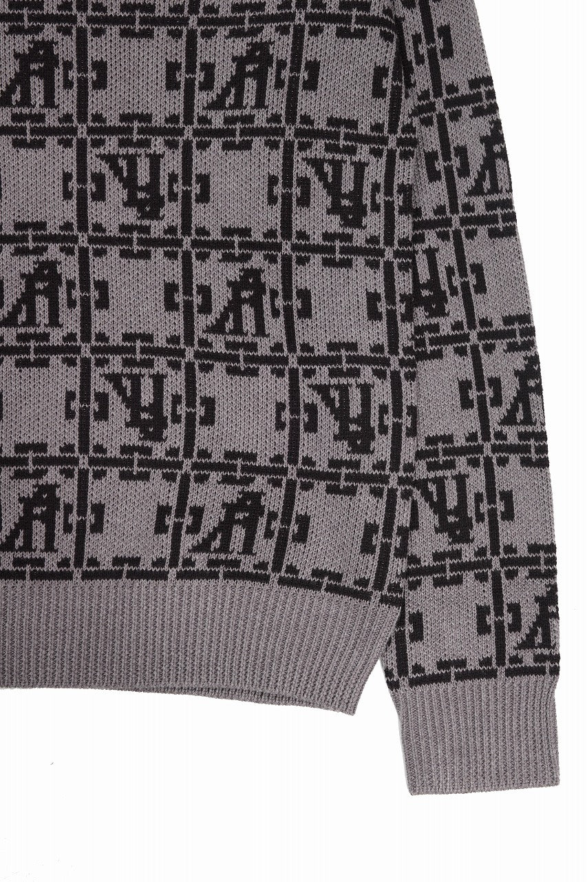 Load image into Gallery viewer, A.F ARTEFACT JACGUARD KNIT PULLOVER / REGULAR FIT (BROWN x DARK BROWN)