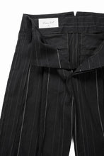 画像をギャラリービューアに読み込む, Hannibal. Wide Pleated Trousers / Homer 222. (BLACK CHALK STRIPED)
