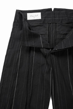 画像をギャラリービューアに読み込む, Hannibal. Wide Pleated Trousers / Homer 222. (BLACK CHALK STRIPED)