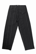 画像をギャラリービューアに読み込む, Hannibal. Wide Pleated Trousers / Homer 222. (BLACK CHALK STRIPED)
