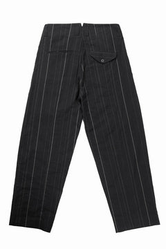 画像をギャラリービューアに読み込む, Hannibal. Wide Pleated Trousers / Homer 222. (BLACK CHALK STRIPED)