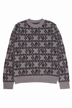 Load image into Gallery viewer, A.F ARTEFACT JACGUARD KNIT PULLOVER / REGULAR FIT (BROWN x DARK BROWN)