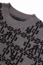 画像をギャラリービューアに読み込む, A.F ARTEFACT JACGUARD KNIT PULLOVER / RELAX FIT (BROWN x DARK BROWN)