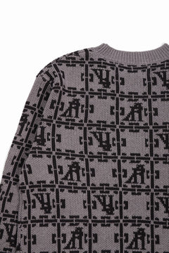 Load image into Gallery viewer, A.F ARTEFACT JACGUARD KNIT PULLOVER / REGULAR FIT (BROWN x DARK BROWN)