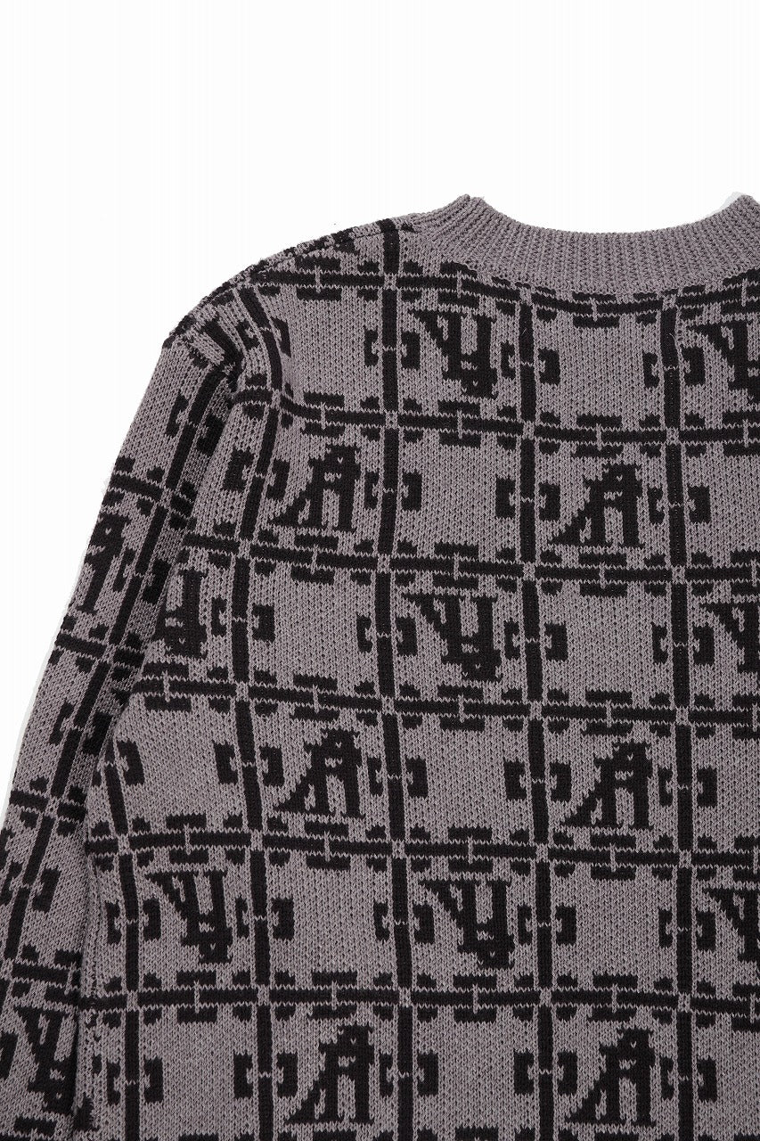 Load image into Gallery viewer, A.F ARTEFACT JACGUARD KNIT PULLOVER / REGULAR FIT (BROWN x DARK BROWN)