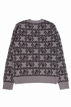 Load image into Gallery viewer, A.F ARTEFACT JACGUARD KNIT PULLOVER / REGULAR FIT (BROWN x DARK BROWN)