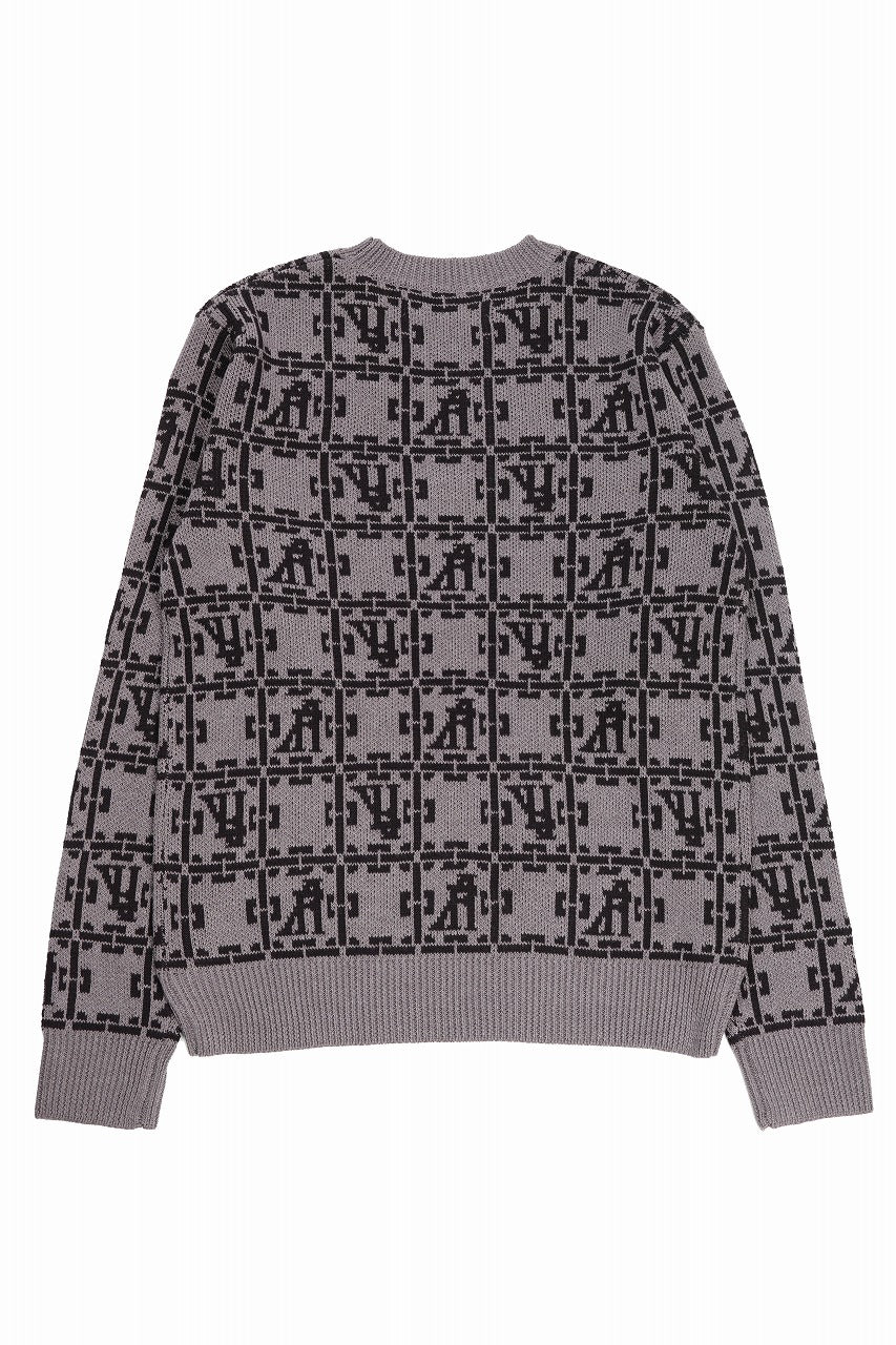 Load image into Gallery viewer, A.F ARTEFACT JACGUARD KNIT PULLOVER / REGULAR FIT (BROWN x DARK BROWN)