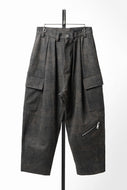 A.F ARTEFACT CARGO WIDE TAPERED TROUSERS / BLENDED SHADES DENIM (D.VERDIGRIS)