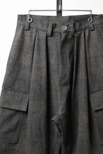 Load image into Gallery viewer, A.F ARTEFACT CARGO WIDE TAPERED TROUSERS / BLENDED SHADES DENIM (D.VERDIGRIS)