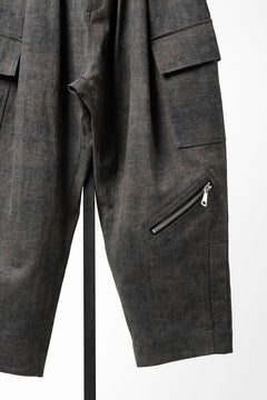 Load image into Gallery viewer, A.F ARTEFACT CARGO WIDE TAPERED TROUSERS / BLENDED SHADES DENIM (D.VERDIGRIS)