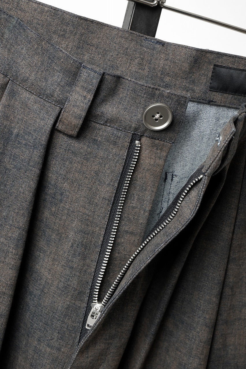 Load image into Gallery viewer, A.F ARTEFACT CARGO WIDE TAPERED TROUSERS / BLENDED SHADES DENIM (D.VERDIGRIS)