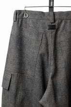 Load image into Gallery viewer, A.F ARTEFACT CARGO WIDE TAPERED TROUSERS / BLENDED SHADES DENIM (D.VERDIGRIS)