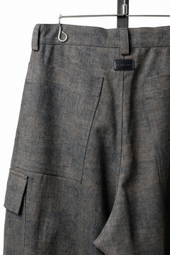 Load image into Gallery viewer, A.F ARTEFACT CARGO WIDE TAPERED TROUSERS / BLENDED SHADES DENIM (D.VERDIGRIS)