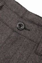 画像をギャラリービューアに読み込む, A.F ARTEFACT TUCK WIDE TROUSERS / HERRING BONE WOOL (BROWN)