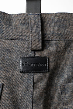 Load image into Gallery viewer, A.F ARTEFACT CARGO WIDE TAPERED TROUSERS / BLENDED SHADES DENIM (D.VERDIGRIS)