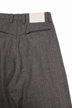 画像をギャラリービューアに読み込む, A.F ARTEFACT TUCK WIDE TROUSERS / HERRING BONE WOOL (BROWN)
