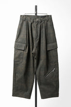 画像をギャラリービューアに読み込む, A.F ARTEFACT CARGO WIDE TAPERED TROUSERS / BLENDED SHADES DENIM (L.VERDIGRIS)