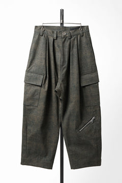 画像をギャラリービューアに読み込む, A.F ARTEFACT CARGO WIDE TAPERED TROUSERS / BLENDED SHADES DENIM (L.VERDIGRIS)