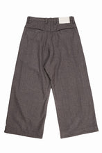 画像をギャラリービューアに読み込む, A.F ARTEFACT TUCK WIDE TROUSERS / HERRING BONE WOOL (BROWN)