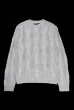 Load image into Gallery viewer, A.F ARTEFACT CABLE KNIT PULLOVER / REGULAR FIT (LIGHT GREY)