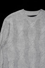 Load image into Gallery viewer, A.F ARTEFACT CABLE KNIT PULLOVER / REGULAR FIT (LIGHT GREY)