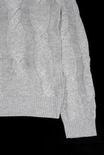 Load image into Gallery viewer, A.F ARTEFACT CABLE KNIT PULLOVER / REGULAR FIT (LIGHT GREY)