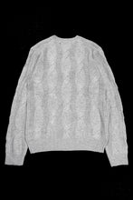 Load image into Gallery viewer, A.F ARTEFACT CABLE KNIT PULLOVER / REGULAR FIT (LIGHT GREY)