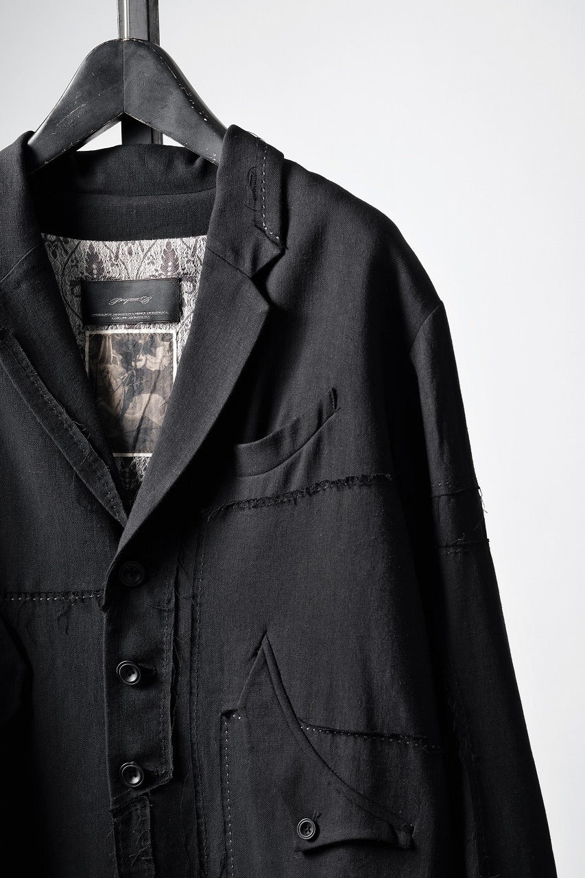 画像をギャラリービューアに読み込む, Professor.E PATCHWORK BLAZER (BLACK)