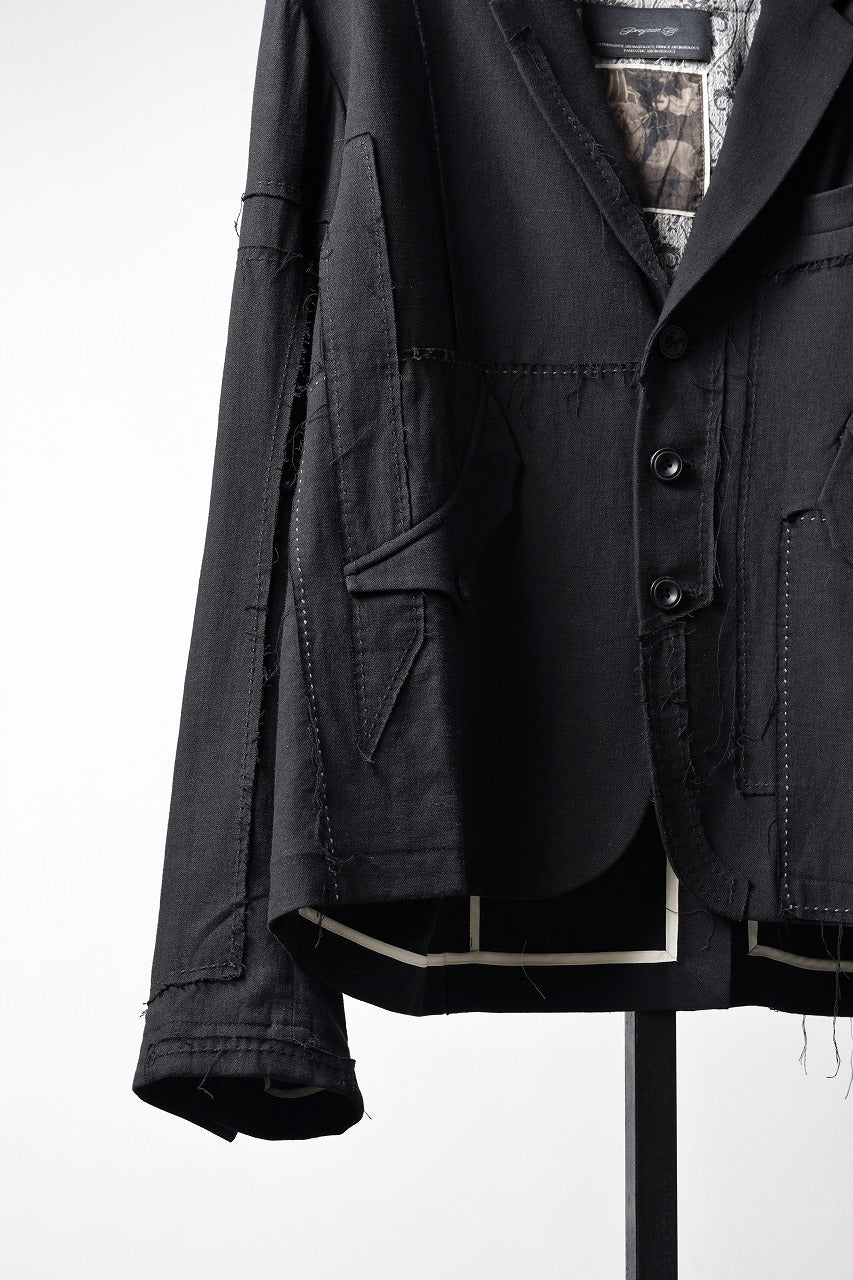 画像をギャラリービューアに読み込む, Professor.E PATCHWORK BLAZER (BLACK)