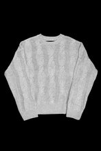 画像をギャラリービューアに読み込む, A.F ARTEFACT CABLE KNIT PULLOVER / RELAX FIT (LIGHT GREY)