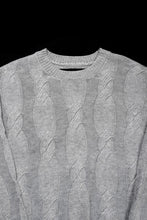 Load image into Gallery viewer, A.F ARTEFACT CABLE KNIT PULLOVER / REGULAR FIT (LIGHT GREY)