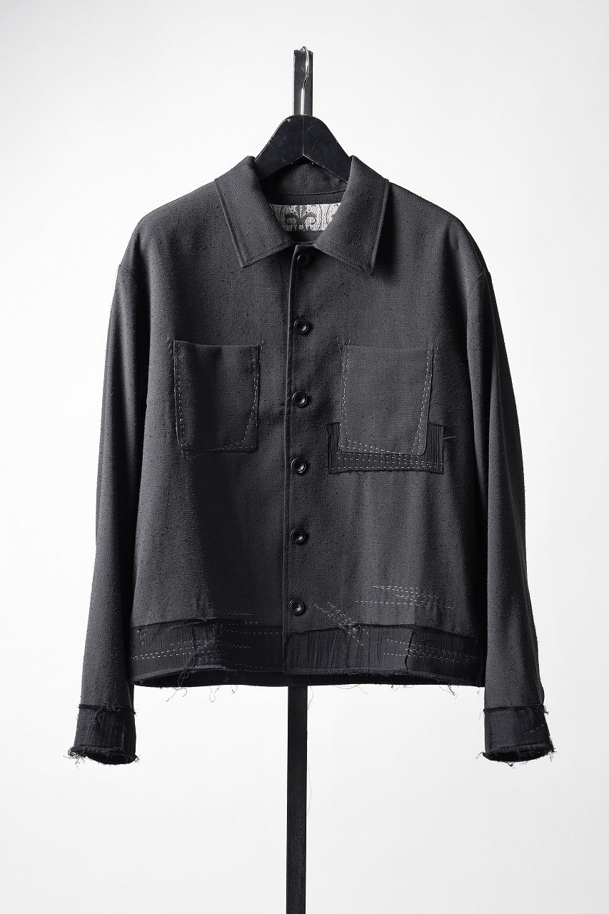 Load image into Gallery viewer, Professor.E STITCH WORK JACKET (BLACK)