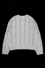 画像をギャラリービューアに読み込む, A.F ARTEFACT CABLE KNIT PULLOVER / RELAX FIT (LIGHT GREY)