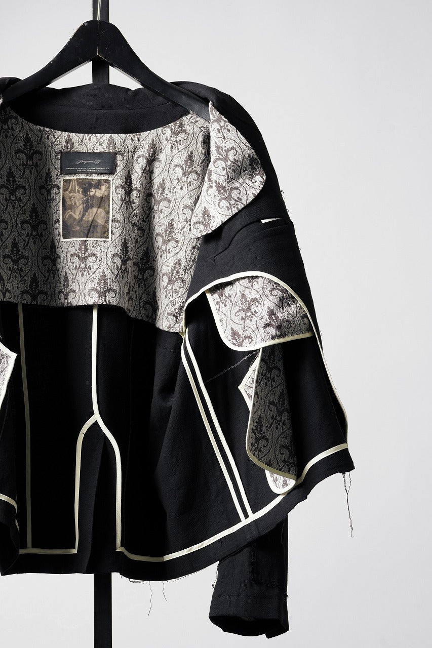画像をギャラリービューアに読み込む, Professor.E PATCHWORK BLAZER (BLACK)