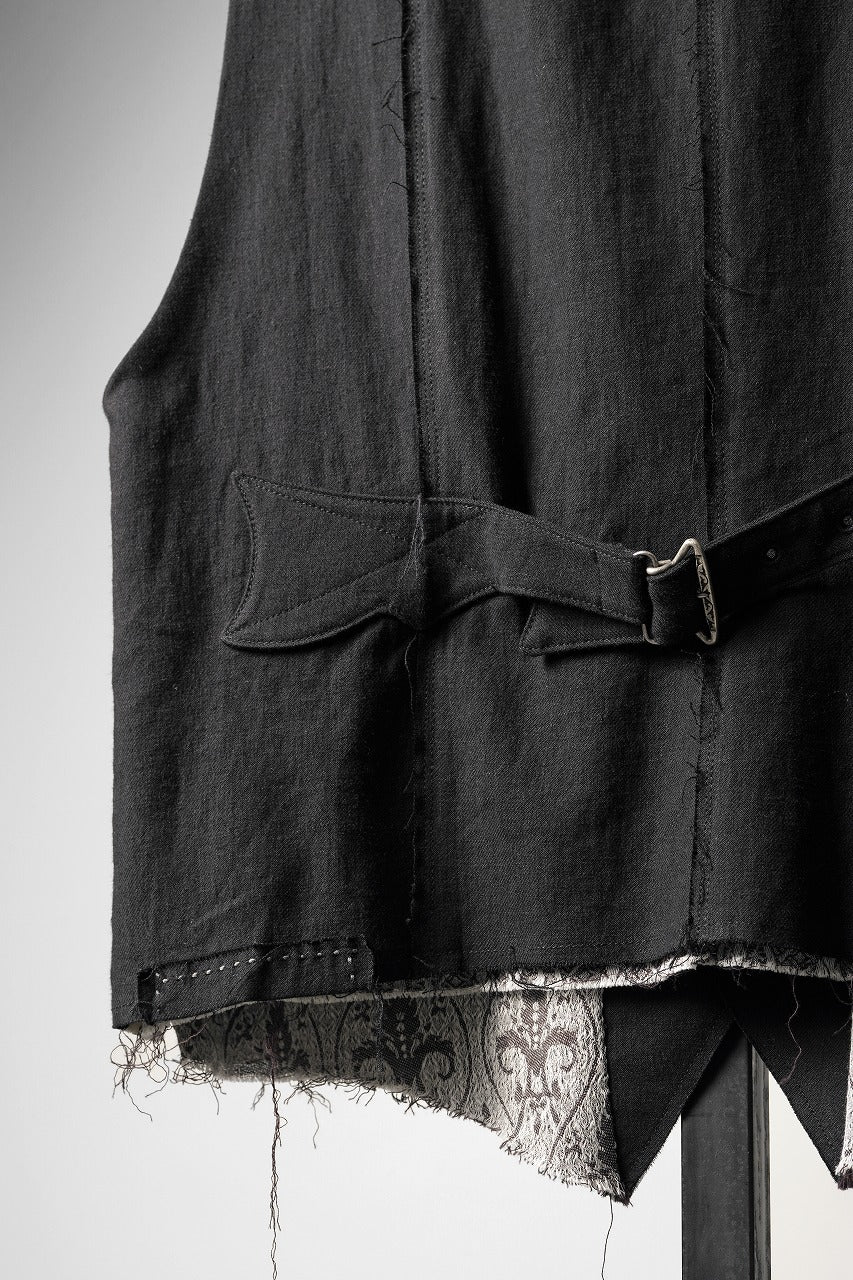 画像をギャラリービューアに読み込む, Professor.E PATCHWORK WAISTCOAT (BLACK)