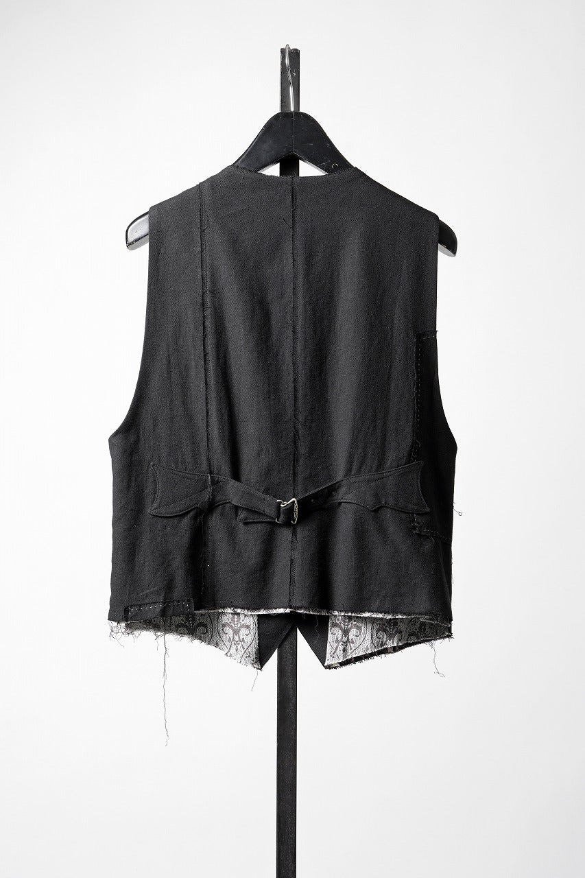 画像をギャラリービューアに読み込む, Professor.E PATCHWORK WAISTCOAT (BLACK)