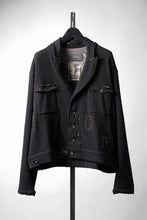 Load image into Gallery viewer, Professor.E DESTROYED KNIT WORK JACKET (BLACK)