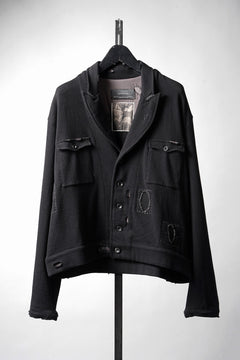 Load image into Gallery viewer, Professor.E DESTROYED KNIT WORK JACKET (BLACK)