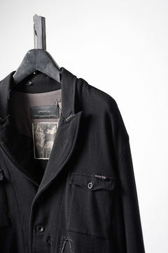 Load image into Gallery viewer, Professor.E DESTROYED KNIT WORK JACKET (BLACK)