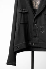 Load image into Gallery viewer, Professor.E DESTROYED KNIT WORK JACKET (BLACK)