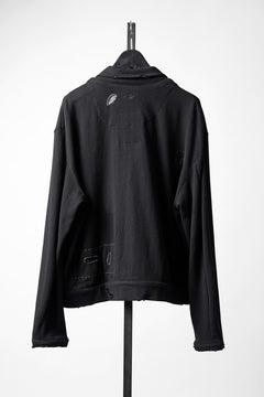 Load image into Gallery viewer, Professor.E DESTROYED KNIT WORK JACKET (BLACK)