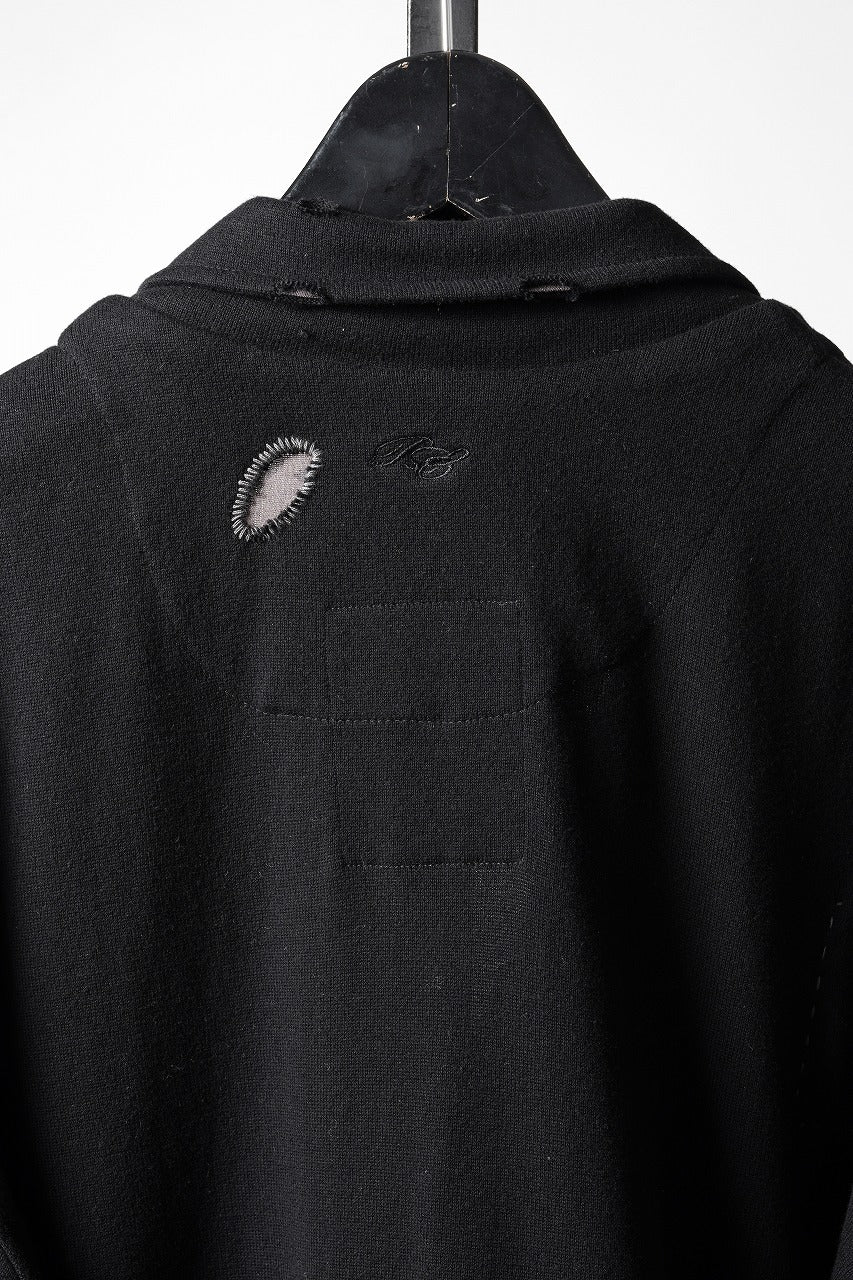 Load image into Gallery viewer, Professor.E DESTROYED KNIT WORK JACKET (BLACK)
